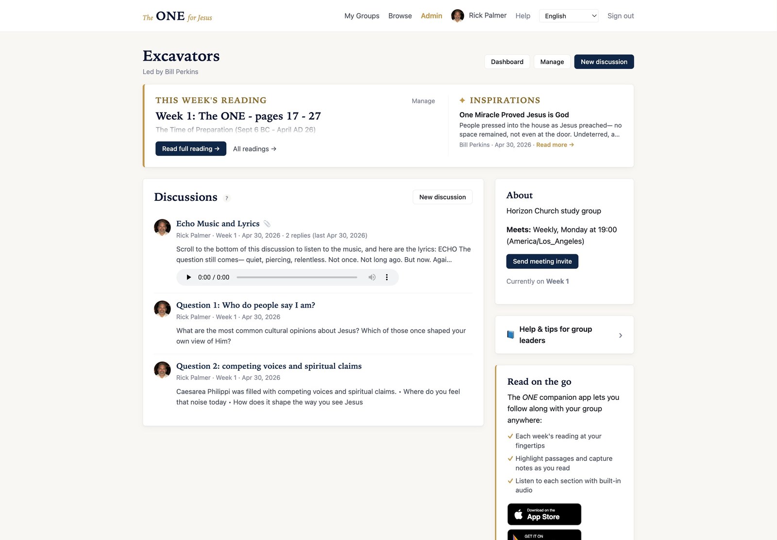 Excavators group page